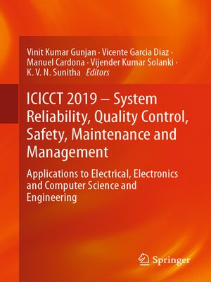 cover image of ICICCT 2019 – System Reliability, Quality Control, Safety, Maintenance and Management